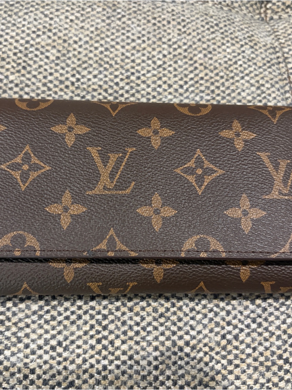 Louis Vuitton Monogram Canvas Wallet in Dark Brown and Tan